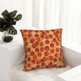 thumbnail image 6 of Fuzoiu Pizza Print Square Pillow Cover,Hidden Zipper Design,Luxury Square Pillow Case, Throw Pillow,Couch Cushion-12"x12", 6 of 7