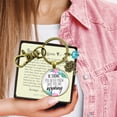 thumbnail image 3 of Inspire Gutsy Goodness Bronze Keychain Be Strong You Never Know Watercolor Pink Floral Meaningful Jewelry, 3 of 8