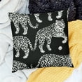 thumbnail image 2 of Autua Black &amp; White Leopard Print Pillow Case, Modern Cheetah Print Trim, Throw Pillow Case, Outdoor Farmhouse Cushion Cover, Sofa Bed, Living Room Decoration 18x18in, 2 of 5