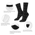thumbnail image 4 of Honeii Black Poker Print Adult Socks,Crew Socks,Casual Calf Socks,Daily Wear Socks for Men & Women, Perfect for Sports, Casual and Everyday Use, 4 of 6