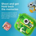 thumbnail image 4 of Durability Dinosaur Camera for Kids Instantly Photo Printing Function 48MP Picture Quality Adjustable Print Density Educational Game green, 4 of 4