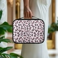 thumbnail image 4 of FKELYI Pink Leopard Print PU Leather Bible Cover with Handle Book Cover Zippered Church Bible Bag for Prayer Christian Bag Large Capacity Book Carrier Organizer Holder, 4 of 6