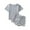 Grey, variant on Little Girls Outfits Girls Set Baby Girls Kids Toddler Sports T Shirt Tops+ Shorts 2PCS Outfits Tracksuit Set