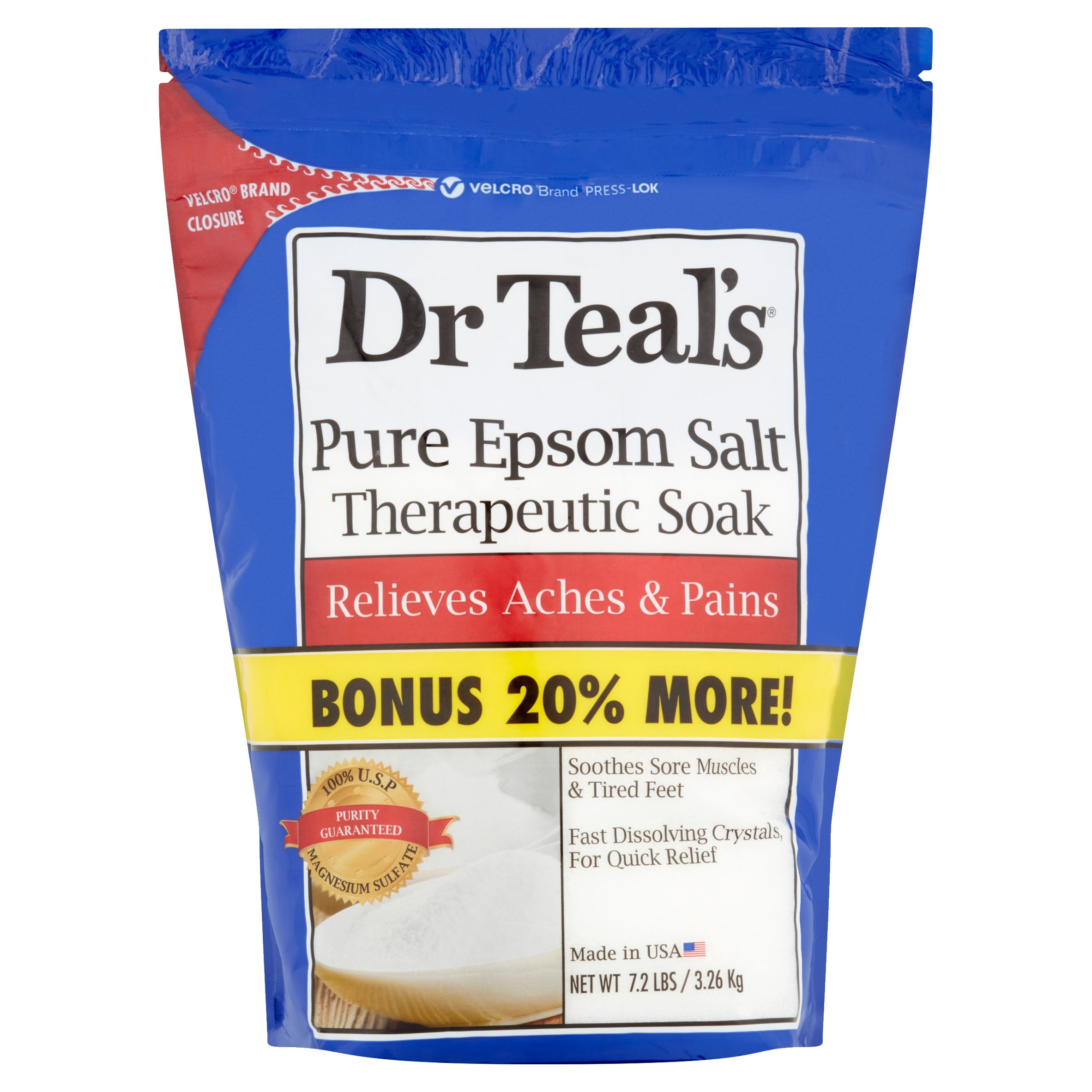 Dr Teal's Pure Epsom Salt Therapeutic Soak, 7.2 lbs