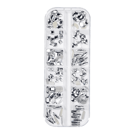 

ABCrystalNailRhinestonesSet NailArtRhinestonesRoundBeadsFlatbackGlassGemsStones MultiShapesRhinestonesNailArt4DCrystalsforNailDIYCraftsClothesShoesJewelry