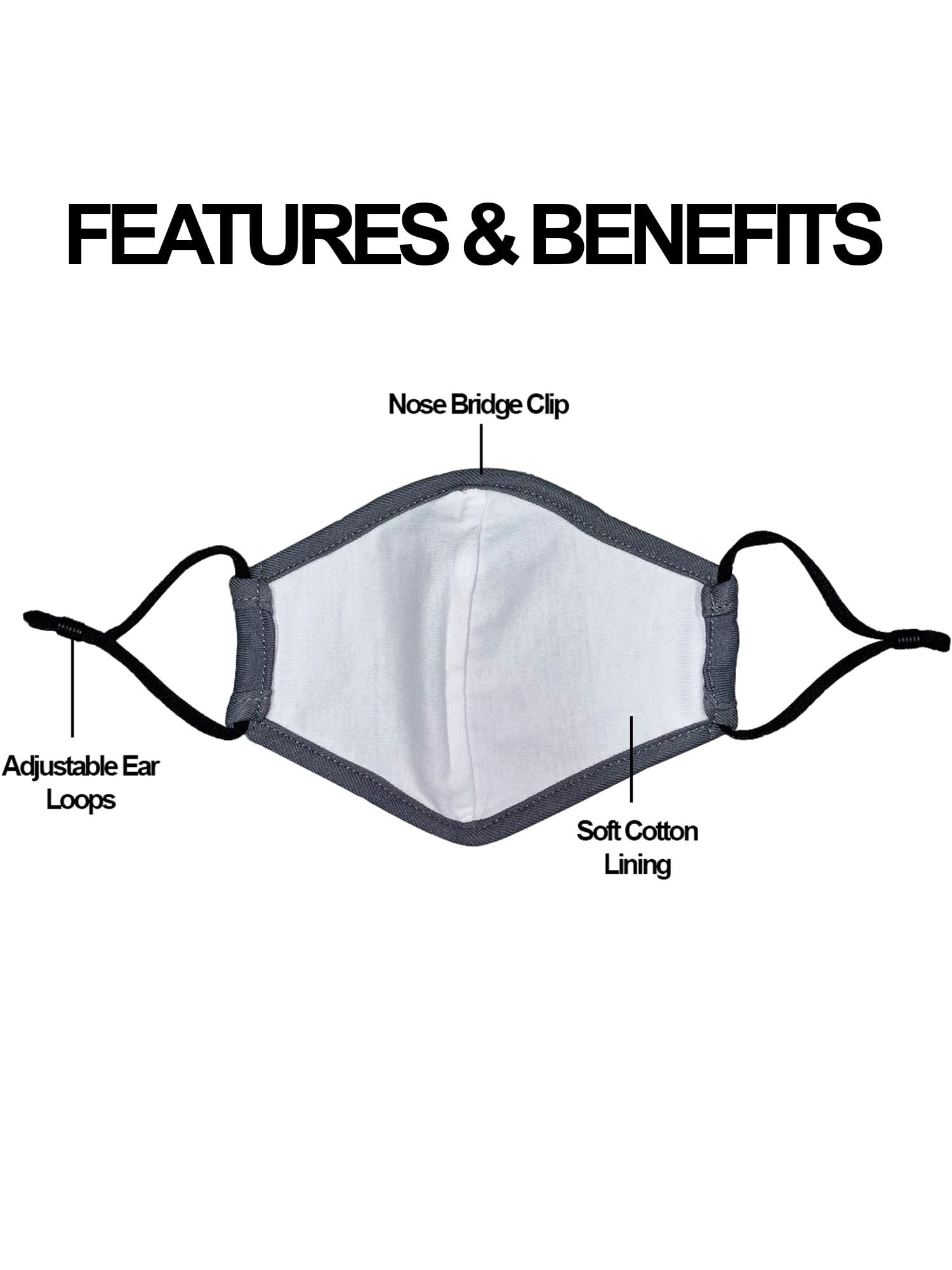 Dscover Kids Reusable Solid Cotton Face Mask, Navy, One Size, 10 Count