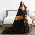 thumbnail image 5 of Rowan University Fleece Blanket, Very Soft Microfiber Flannel Blanket for Couch Warm and Cozy for All Seasons, Black, 5 of 6