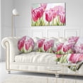 thumbnail image 3 of Designart Tulips in a Row - Floral Throw Pillow - 12x20, 3 of 5