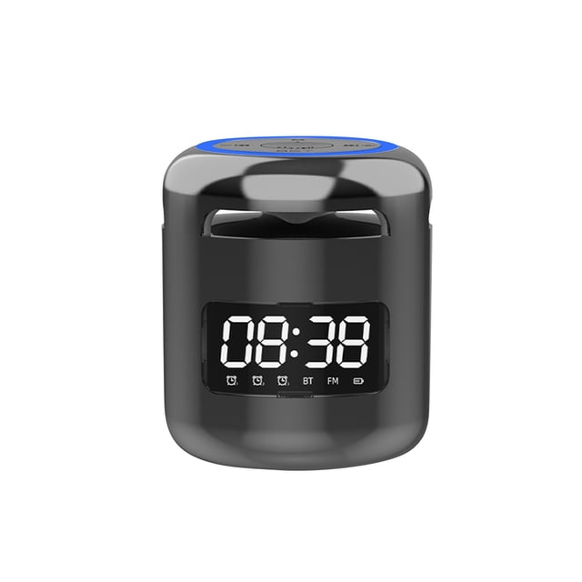 JM01 portátil BT 5,0 altavoz inalámbrico relojes despertadores altavoces inalámbricos con soporte TF/FM/tarjeta AUX manos libres con micrófono