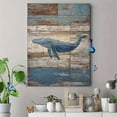 thumbnail image 4 of Blue Whale Rustic Wood Canvas Print, Wall Art for Living Room, Bedroom, Cafe, Beach House, Nautical Theme, Office, 4 of 8