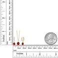 thumbnail image 5 of Gem Stone King 10K Yellow Gold Red Garnet and Lab Grown Diamond Pendant Earrings Jewelry Set for Women | 1.42 Cttw | Gemstone January Birthstone | Round 5MM | with 18 inch Chain, 5 of 5