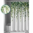 thumbnail image 3 of Small Stall Shower Curtain 36x72 Inch Narrow Half Size Botanical Vines Bath Curtains Bathroom Decor Green Botanical Eucalyptus Leaves Waterproof Fabric Shower Curtain Set with Hooks 36 Inch, 3 of 6