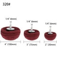 thumbnail image 4 of JIUNENG 3Pcs Dome Mounted Sanding Mop Polishing Pad Nylon Fiber Buffing Wheel 320 Grit, 4 of 4