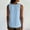 Blue, variant on MOJOGO Tie Shoulder Tops for Women Crewneck Sleeveless Tees Drawstring Neckline Tank Top Casual Summer Party Outfits