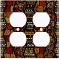 thumbnail image 3 of Metal Light Switch Plate Cover Safari African Tribal Art Pattern SFR001, 3 of 13