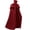 Red, variant on Hvyesh Men's Cloak Medieval Renaissance Cloaks Gothic Stand Collar Cape Steampunk Robes