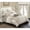 Beige, variant on 24 Piece Marian Complete bedroom in a bag Pinch Pleat Ruffled Designer Embellished Bed In a Bag Comforter Set