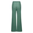 thumbnail image 5 of REALiKUN Women's Stretchy High Waisted Wide Leg Button-Down Pants Sailor Bell Flare Pants Green 3XL, 5 of 7