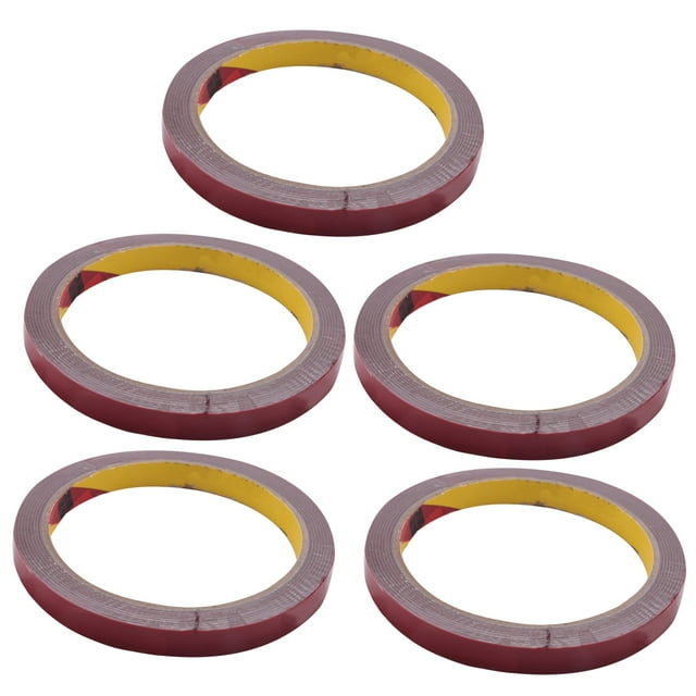 5X Strong Permanent Double Sided Super Sticky Foam Tape Roll for Vehicle Car, Red 10MMx3Meter