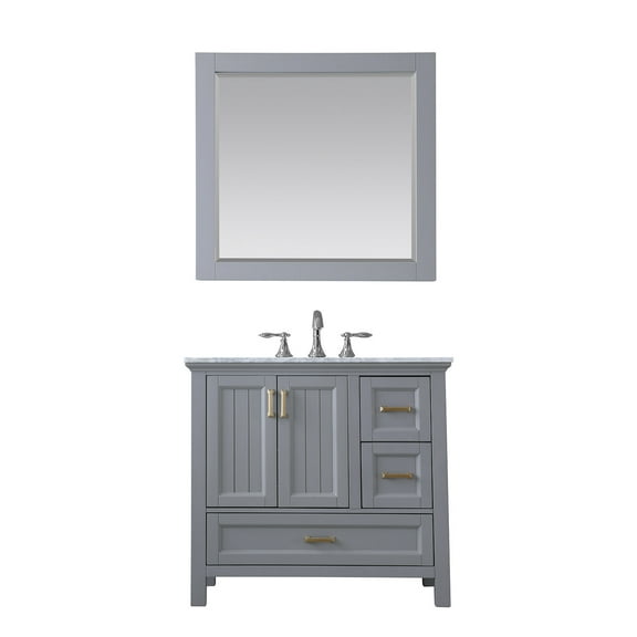 Altair 538036-Ca Isla 36" Free Standing Single Basin Vanity Set - Grey