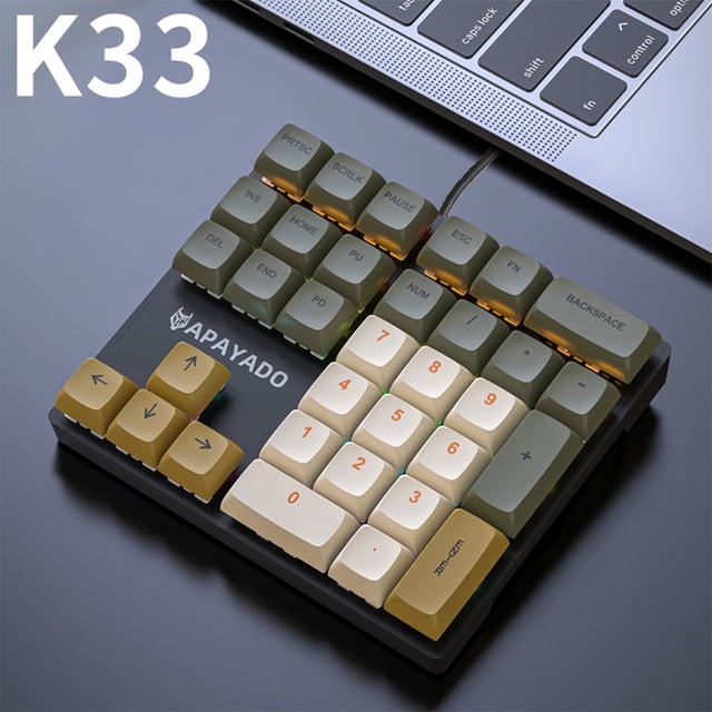 Becaristey RGB Finance And Accounting Keyboard Real Mechanical Foraxis Body Soft Lighting Key Wire Separation Blue and redaxis
