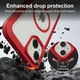 thumbnail image 3 of for iPhone 13 /iPhone 14 Case, Compatible with MagSafe, Heavy Duty Shockproof Protection Phone Cases,Double Layer Transparent Magnetic Protective Cover for iPhone 13/iPhone 14, 6.1 inch, Red, 3 of 6