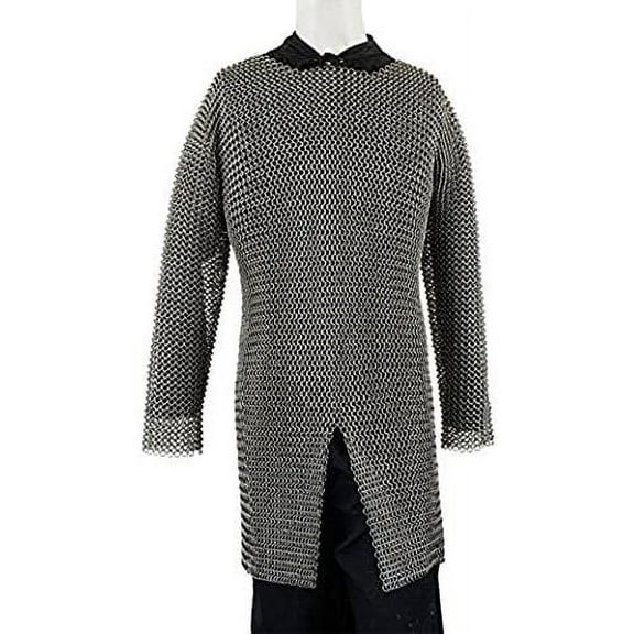 Natural Finish Chainmail Hauberk - Butted High Tensile Wire Rings