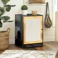 thumbnail image 7 of Pefilos 31" Cat Litter Box Enclosure with Sisal Door, Cat House Washroom, Easy-Clean and Stylish Hidden Litter Box Furniture, Black, 7 of 7