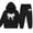 Black#9527, variant on BOOMNY Girls Outfit 2 Peice Sets Graphic Long Sleeve Tops Pants Sets for Kids Soft Clothing Set