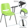 thumbnail image 4 of Flash Furniture Green Ergonomic Shell Chair with Left Handed Flip-Up Tablet Arm, 4 of 13