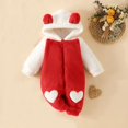 thumbnail image 2 of PureCasa Toddler Kids Girls Jumpsuit Fall Winter Clothes Fleece Romper Jumpsuit Bear Ears Hooded Zipper Hoodies One Piece Warm Suit, 2 of 10