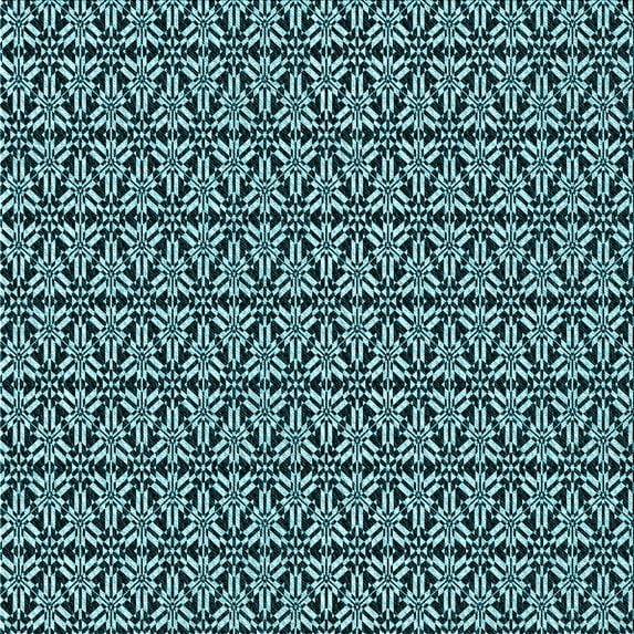 Ahgly Company Machine Washable Indoor Square Transitional Deep Teal Green Area Rugs, 4' Square