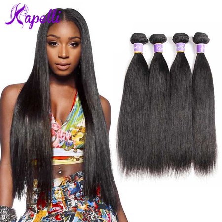 Kapelli Brazilian Hair 4 Bundles Unprocessed Straight Virgin Human