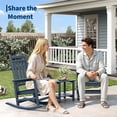 thumbnail image 3 of Patio Furniture HDPE Rocking Chair Outdoor Set of 2 Poly High Back Porch Rocker Chairs for Adults All Weather Resistant Furniture for Patio Front Porch Navy Blue, 3 of 8