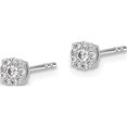 thumbnail image 2 of 14K White Gold Diamond Cluster Post Earrings (5 X 5) Made In India em5453-016-wa, 2 of 5