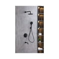thumbnail image 3 of Elegant Lighting George Complete Shower And Tub Faucet With Rough-In Valve In Matte Black, 3 of 10