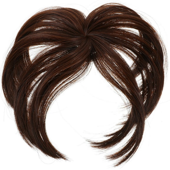 Greenadscape 1Pcs Wiglets for Women Thinning Hair Concealer Brown Round Shape 13.5x13.5x13In