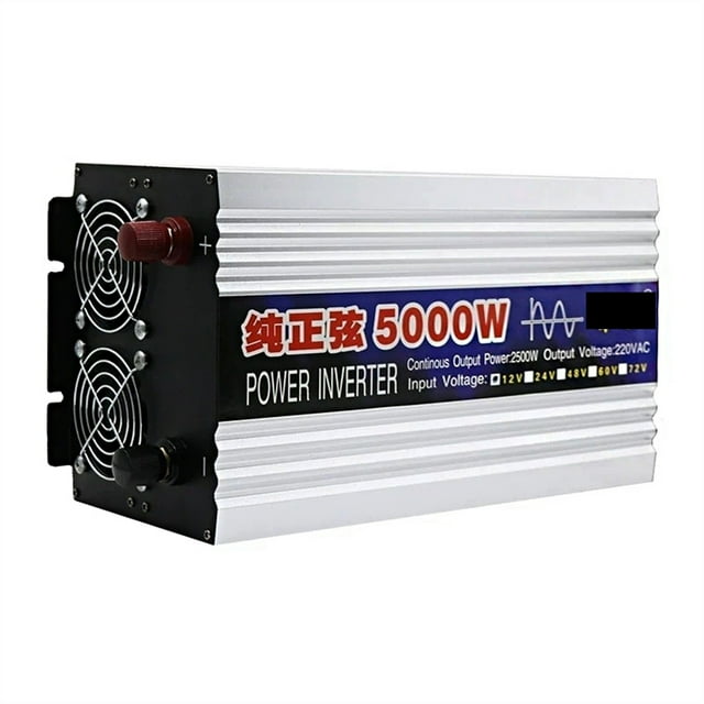 Pure Sine Wave Inverter 5000W 6000W 8000W Pure Sine Wave Inverter DC 12V 24V To AC 220/110 50Hz 60Hz Voltage Converter Big Power Dual Output Solar Inverter ,Safety