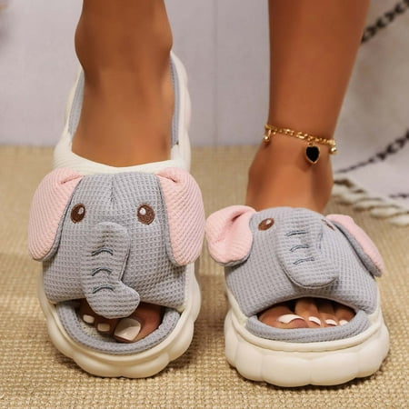 

Daznico Slippers for Women Four Seasons Cute Linen Slippers Home Non Thick Soled Spring and Autumn Cotton Linen Sandals Womens Slippers House Slippers for Woman(Color:Grey Size:9.5)
