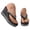 Black, variant on Rhinestone Wedge Sandals for Women Leather Footbed High Top Flip Flops Sparkly Summer Dress Platform Slide Shoes White Size 8