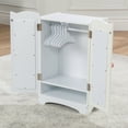 thumbnail image 5 of KidKraft Wooden Lil' Doll Armoire with 6 Hangers, Furniture for 18-inch Dolls - White, 5 of 8