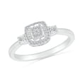 thumbnail image 1 of DGOLD Bague de Promesse en Argent Sterling avec Diamants Ronds Blancs pour Femmes (1/10 cttw), 1 of 3