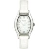 Timex Women's Diamond Accent White Leather Strap Dress Watch