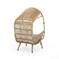 thumbnail image 5 of Primo Outdoor Wicker Standing Basket Chair with Cushion, Light Brown and Beige, 5 of 10