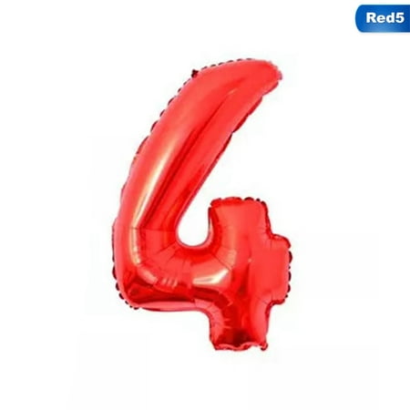 Fancyleo 1pc 32 Inches Large Red\/Black Number Foil Balloons 0-9 Digit Helium Ballons Birthday Party Wedding Baby Shower Balloon Decor Air Baloons Event Party Supplies Kids