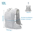 thumbnail image 3 of OUTDOOR INOXTO 12L Cycling Hydration Backpack Lightweight Riding Vest Pack Backpack for Outdoor Running Camping Hiking Mountaineering, 3 of 8