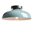 thumbnail image 1 of DIRYZON Modern Macaron Ceiling Light,12-Inch Semi Flush Mount Ceiling Light with Metal Barn Shade for Bedroom Porch,Sea Blue Gree, 1 of 7