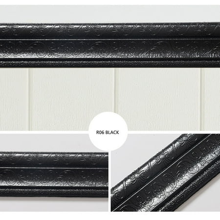

FASIAOU L 7.55 ft H 0.26 ft Self Adhesive Flexible Foam Molding Trim 3D Sticky Decorative Wall Lines Wallpaper Border for Home Office Hotel DIY Decoration White