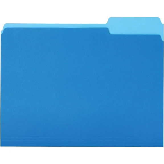 File Folders, Letter Size, 1/3 Cut Tab, Sturdy With Tabs For Organizing And Fili