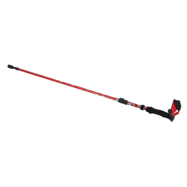 Bastón de senderismo Bling Bling de Aleación de aluminio telescópico plegable rojo brillante